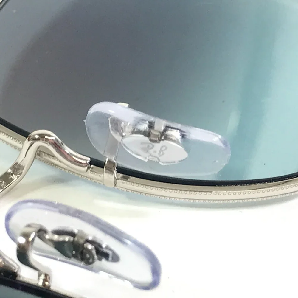 Ray-Ban Sunglasses RB1971 SQUARE 9149/AD Silver with Azure Blue Gradient Lenses